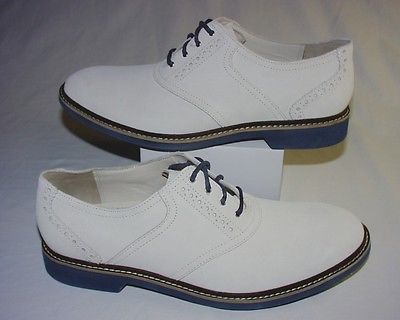 Cole Haan Air Franklin Saddle Oxfords, Suede Upper, White Suede, 9.5 M, New