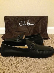 COLE HAAN MEN’S BLACK HOWLAND BIT II DRIVING MOCASSIN SZ 9