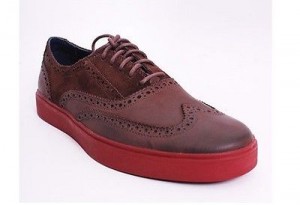 COLE HAAN Mens Bergen Wingtip Oxfords Shoes Chestnut Suede C11684 Size 11 M NIB
