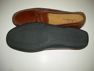 COLE HAAN PINCH CUP MENS LEATHER DRIVING SHOES SADDLE 11.5M NEW