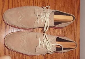 Mens Cole Haan Nike Lunargrand Wingtip Tan Milkshake Suede Oxfords Shoes 10.5