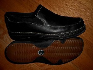 Clarks Mens Slip On Shoes Black Leather Upper Size 13M