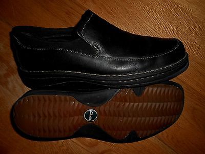 Clarks Mens Slip On Shoes Black Leather Upper Size 13M