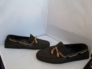 Cole Haan Nike Mens Black Leather Air Grant Loafers Driving Mocs Moccasins 10 M