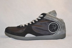 Diesel TELL Mens CASUAL Tennis shoes HI TOP Sneakers SIZE 13 NEW BLACK GRAY