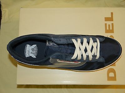 DIESEL EAGLE MID NIGHT SILVER 00YG04  SIZE 13 BRAND NEW MEN SHOES IN BOX