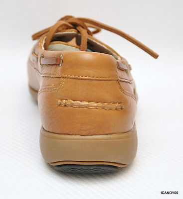 New Cole Haan Men’s Nike Air Moc Toe Leather Oxford Boat Shoe ~Camel/Brown *11