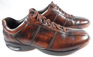 COLE HAAN NIKE AIR Men’s Oxford Two Tone Black/Brown Shoes Cross Tie 8 M Nice!
