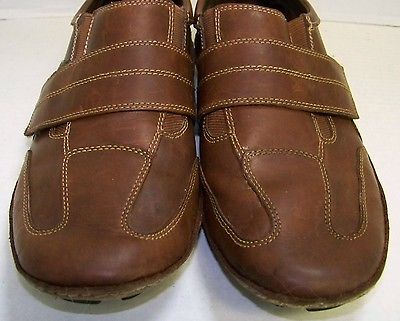 Cole Haan Nike Air Brown Leather Slip-on Velcro Driving Loafers 8 M
