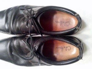 Men’s Shoes COLE HAAN Black Leather Nike Air Oxfords Size 9.5 M
