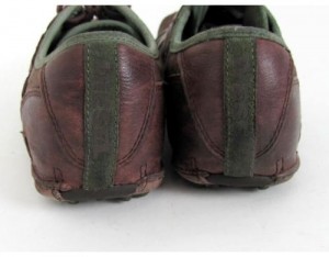 DIESEL Mens Shoes 9 Brown LEATHER Green Fashion Lace Up Sneakers