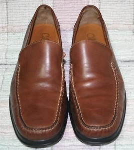 Men’s COLE HAAN Nike Air Tan / Brown Slip On Loafers Size 13M VGUC