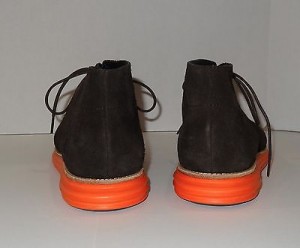 NIB Cole Haan LUNARGRAND Chukka Sz 11.5 M Woodbury Brown Suede Orange sidewalls