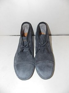 MENS DIESEL SNEAKER CHUKKA CAP TOE HIGH SHOES SIZE 42.5 EUR (9.5 US) GRAY SUEDE