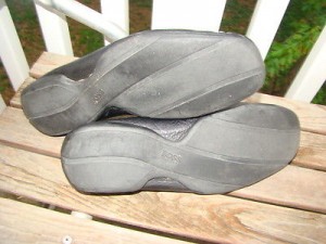 HUGO BOSS BLACK LEATHER THIN LOAFER SLIP ONS MENS SIZE 8.5