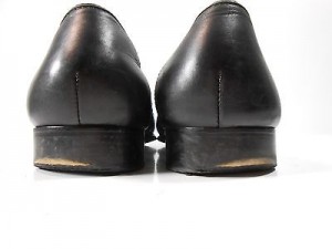 Cole Haan Black Woven Leather Moccasins Loafers Mens 9 M Leather Soles GUC