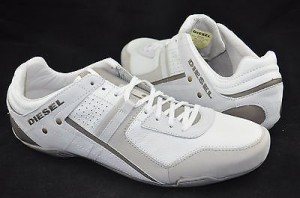 Diesel ‘Korbin II’ Men’s White Taupe Fashion Sneaker Size 13 M EU 47