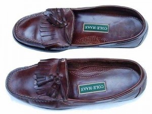 Cole Haan Size 11 Men BROWN Leather TASSELS Casual Loafers Moccasins EUC