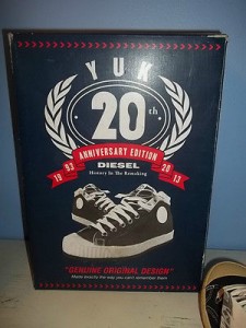 NEW IN BOX DIESEL TRAINERS YUK 20TH ANNIVERSARY 12.5 BLACK MAYO CANVAS SHOES