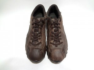 DIESEL VIKING MENS BROWN LEATHER SNEAKERS SHOES SIZE 12