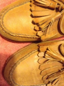 men’s COLE HAAN COUNTRYmen’s Size 11 brown leather kiltie tassel loafers