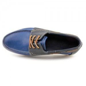 Cole Haan Fire Island Boat Mens Size 9 Blue Wide Leather Boat Shoes