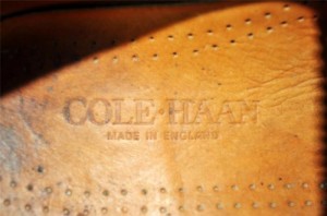 Vintage COLE HAAN Mens 9 Tan Leather WingTip Dress Shoes Bench Made England
