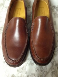 Cole Haan Country Mens 10.5 Brown Leather Slip Ons Loafers Brazil Shoes