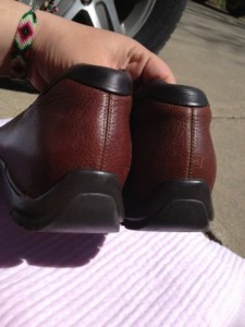 Mens 12M Cole Haan Driving Shoes Mocs Brown Slide-On Leather Euc