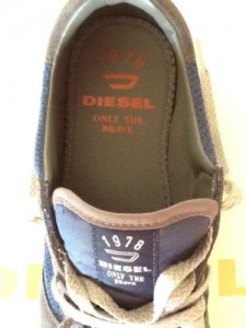 $110 Men’s Diesel SPIN Navy & Gun Metal Sneakers Only The Brave HOT