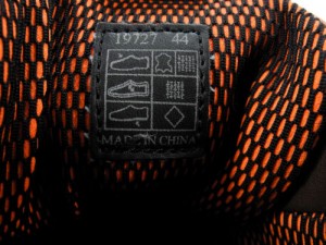 Hugo Boss 44 11 M Mens shoes brown orange leather fabric casual fashion sneakers