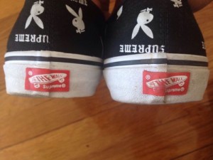 Used No Box Supreme x Playboy x Vans Authentic Black Bunny Lo Era Wtaps NR