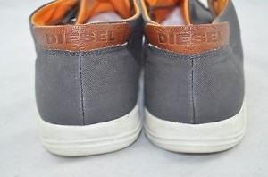 Diesel ‘Joyful’ Men’s Gray Canvas with Orange Accent Oxford Size 12 M