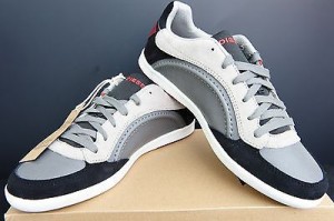 NIB Diesel Men’s Starch Black & Gray Leather Fashion Sneakers Shoes Size 10