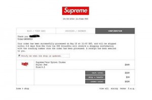 Supreme / Vans Uptown Chukka –  Red  – Size 9.5 S/S 2014 100%Authentic CDG BAPE