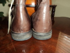 $425 new HUGO BOSS orang motorcycle boots mismate L 11M R 12M BROWN