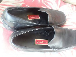 Men’s Cole Haan Nike Air Black Leather Slip On Loafer Shoe-Sz 11 M