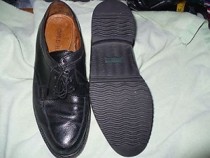 ww COLE HAAN BLACK LEATHER OXFORDS MENS 7.5 M
