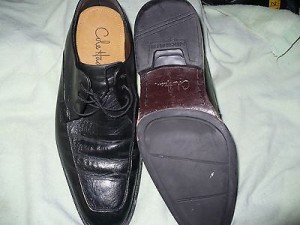 ww COLE HAAN NIKE AIR BLACK LEATHER OXFORDS MENS 7 M