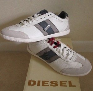 NWB $125.00 Diesel Mens’ shoes Fashion Sneakers Casual Leather Upper SIZE 9