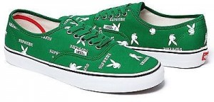 Supreme x Playboy Vans Authentics Sz 9.5 Green, PCL CDG Box Logo