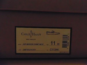New Men Cole Haan Air Mason Camp Moccasins size 11M