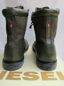 BNIB NEW DIESEL MEN FU-LL GREEN OLIVE NIGHT FASHION ARMY BOOTS SHOES $295 12/45
