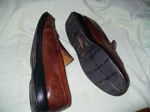 m COLE HAAN NIKE AIR BROWN LEATHER PENNY LOAFERS MENS 9.5 M
