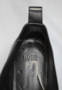 Authentic HUGO BOSS Black Ankle All Leather Boots Shoes Size 11