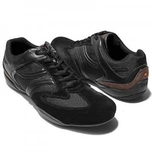 $225 Hugo Boss ORANGE Label Black Mens Shoes 8 41 Trainers Sneakers 7.5 40.5