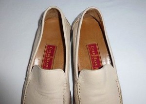 Cole Haan RESORT Men’s Size 8.5 M Bone Pebble Grain ITALIAN Leather Loafers