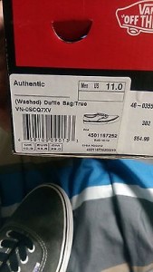 Vans Authentic (Washed) Duffle Bag/ True Size 11