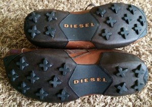 Mens DIESEL SHOES Auriga BROWN Leather Square CASUAL Sz EU 45 or 12