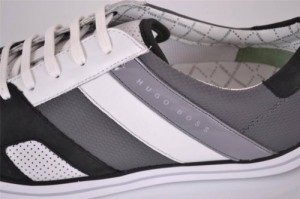 NEW HUGO BOSS GREEN LABEL MEN’S SOMERSET GREY SNEAKERS SHOES~8 41